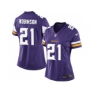 Women's Nike Minnesota Vikings #21 Josh Robinson Purple Stitched NFL Jersey