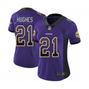 Women's Nike Minnesota Vikings #21 Mike Hughes Limited Purple Rush Drift Fashion NFL Jersey