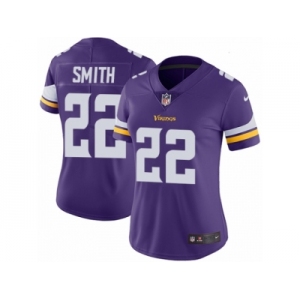 Women's Nike Minnesota Vikings #22 Harrison Smith Vapor Untouchable Limited Purple Team Color NFL Jersey