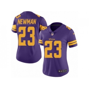 Women's Nike Minnesota Vikings #23 Terence Newman Limited Purple Rush NFL Jersey