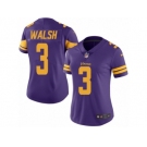 Women's Nike Minnesota Vikings #3 Blair Walsh Limited Purple Rush NFL Jersey