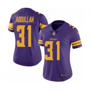 Women's Nike Minnesota Vikings #31 Ameer Abdullah Limited Purple Rush Vapor Untouchable NFL Jersey