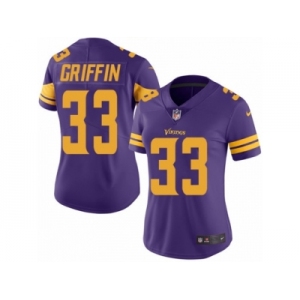 Women's Nike Minnesota Vikings #33 Michael Griffin Limited Purple Rush NFL Jersey