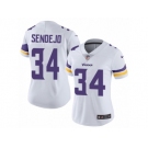 Women's Nike Minnesota Vikings #34 Andrew Sendejo Vapor Untouchable Limited White NFL Jersey