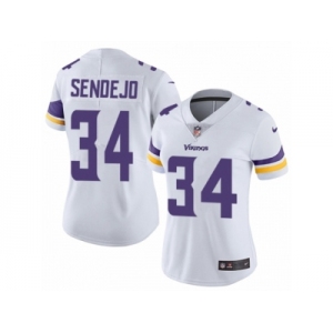 Women's Nike Minnesota Vikings #34 Andrew Sendejo Vapor Untouchable Limited White NFL Jersey