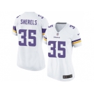 Women's Nike Minnesota Vikings #35 Marcus Sherels White Elite NFL Jersey