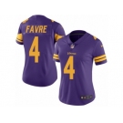 Women's Nike Minnesota Vikings #4 Brett Favre Limited Purple Rush NFL Jersey