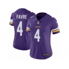 Women's Nike Minnesota Vikings #4 Brett Favre Vapor Untouchable Limited Purple Team Color NFL Jersey