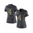 Women's Nike Minnesota Vikings #4 Ryan Quigley Limited Black 2016 Salute to Service NFL Jersey