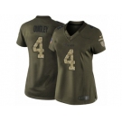 Women's Nike Minnesota Vikings #4 Ryan Quigley Limited Green Salute to Service NFL Jersey