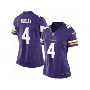 Women's Nike Minnesota Vikings #4 Ryan Quigley Limited Purple Team Color NFL Jersey