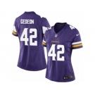 Women's Nike Minnesota Vikings #42 Ben Gedeon Limited Purple Team Color NFL Jersey