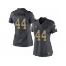 Women's Nike Minnesota Vikings #44 Chuck Foreman Limited Black 2016 Salute to Service NFL Jersey