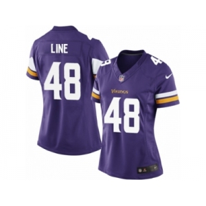 Women's Nike Minnesota Vikings #48 Zach Line Limited Purple Team Color NFL Jersey