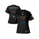 Women's Nike Minnesota Vikings #5 Teddy Bridgewater Game Black Fashion NFL Jerse