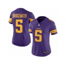 Women's Nike Minnesota Vikings #5 Teddy Bridgewater Limited Purple Rush NFL Jersey