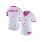 Women's Nike Minnesota Vikings #5 Teddy Bridgewater Limited Rush Fashion Pink NFL Jersey