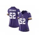 Women's Nike Minnesota Vikings #52 Chad Greenway Purple Elite Jersey