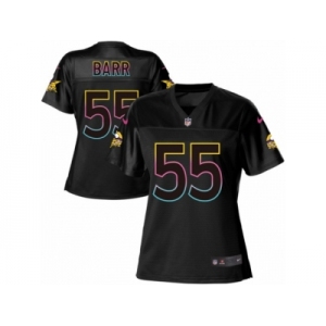 Women's Nike Minnesota Vikings #55 Anthony Barr Game Black Fashion NFL Jersey