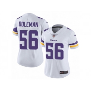 Women's Nike Minnesota Vikings #56 Chris Doleman Vapor Untouchable Limited White NFL Jersey