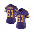 Women's Nike Minnesota Vikings #63 Brandon Fusco Limited Purple Rush NFL Jersey