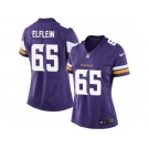 Women's Nike Minnesota Vikings #65 Pat Elflein Limited Purple Team Color NFL Jersey