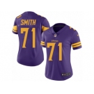 Women's Nike Minnesota Vikings #71 Andre Smith Limited Purple Rush NFL Jersey