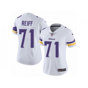 Women's Nike Minnesota Vikings #71 Riley Reiff Vapor Untouchable Limited White NFL Jersey