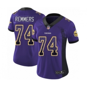 Women's Nike Minnesota Vikings #74 Mike Remmers Limited Purple Rush Drift Fashion NFL Jersey