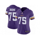 Women's Nike Minnesota Vikings #75 Alex Boone Vapor Untouchable Limited Purple Team Color NFL Jersey