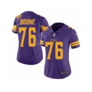 Women's Nike Minnesota Vikings #76 Alex Boone Limited Purple Rush NFL Jersey