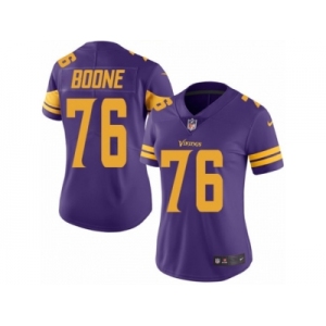 Women's Nike Minnesota Vikings #76 Alex Boone Limited Purple Rush NFL Jersey