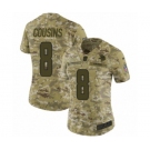 Women's Nike Minnesota Vikings #8 Kirk Cousins Limited Camo 2018 Salute to Service NFL Jersey