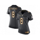 Women's Nike Minnesota Vikings #8 Sam Bradford Limited Black Gold Salute to Service NFL Jersey