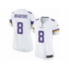 Women's Nike Minnesota Vikings #8 Sam Bradford Limited White NFL Jersey