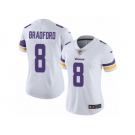 Women's Nike Minnesota Vikings #8 Sam Bradford Vapor Untouchable Limited White NFL Jersey