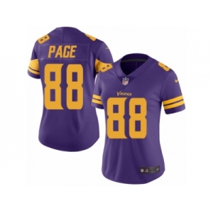 Women's Nike Minnesota Vikings #88 Alan Page Limited Purple Rush NFL Jersey