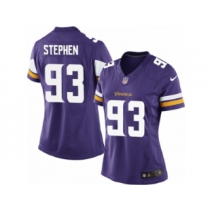 Women's Nike Minnesota Vikings #93 Shamar Stephen Limited Purple Team Color NFL Jersey