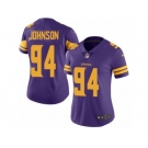 Women's Nike Minnesota Vikings #94 Jaleel Johnson Limited Purple Rush NFL Jersey