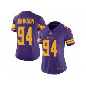 Women's Nike Minnesota Vikings #94 Jaleel Johnson Limited Purple Rush NFL Jersey