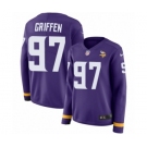 Women's Nike Minnesota Vikings #97 Everson Griffen Limited Purple Therma Long Sleeve NFL Jersey