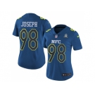 Women's Nike Minnesota Vikings #98 Linval Joseph Navy Stitched NFL Limited NFC 2017 Pro Bowl Jersey