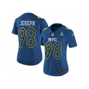 Women's Nike Minnesota Vikings #98 Linval Joseph Navy Stitched NFL Limited NFC 2017 Pro Bowl Jersey