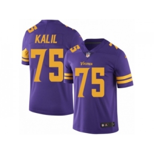 Youth Nike Minnesota Vikings #75 Matt Kalil Limited Purple Rush NFL Jersey