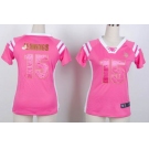 nike women jerseys minnesota vikings #15 greg jennings pink [fashion Rhinestone sequins]