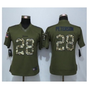 nike women nfl jerseys Minnesota Vikings #28 Adrian Peterson army green[nike Limited Salute To Service]