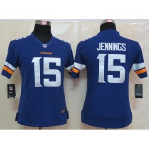 nike women nfl jerseys minnesota vikings #15 jennings purple[new nike limited]