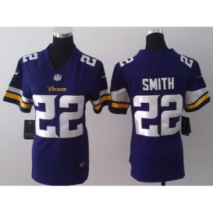 nike women nfl jerseys minnesota vikings #22 smith purple[nike]
