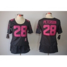 nike women nfl jerseys minnesota vikings #28 peterson dk.grey[breast cancer awareness]