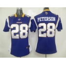 nike women nfl jerseys minnesota vikings #28 peterson purple [nike]